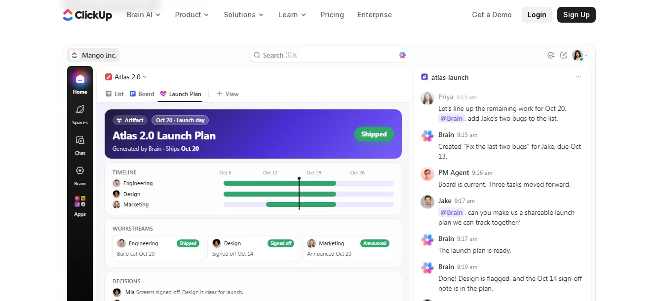 نرم افزار مدیریت پروژه ClickUp 